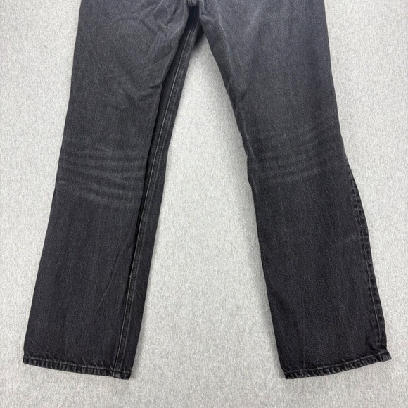Denim Forum Jeans Womens 26 The Joni High Rise Loose Black Distressed Ripped - Picture 7 of 16
